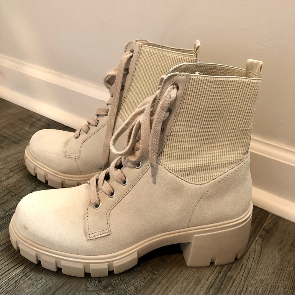 Suede lug bootie